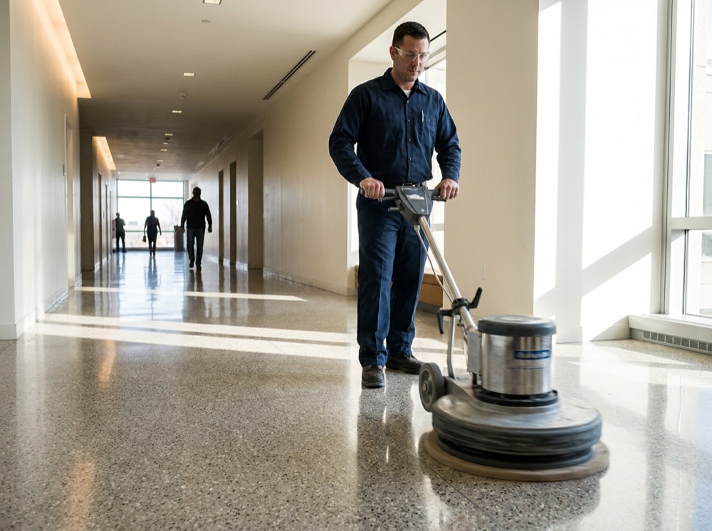 Spotless commercial office after professional cleaning in Charlotte